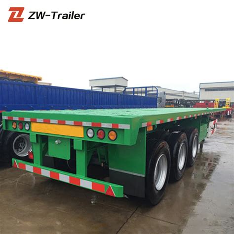 Axle Ft Ft Container Chassis Transport Flat Bed Flatbed Semi