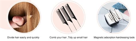 Amazon Pieces Hair Parting Ring Pieces Steel Rat Tail