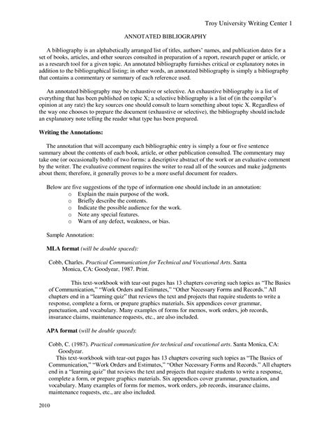 Simple Annotated Bibliography Format Forms And Examples Seo Document Templates