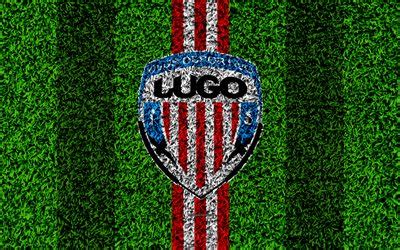 Descargar fondos de pantalla CD Lugo logotipo 4k fútbol de césped