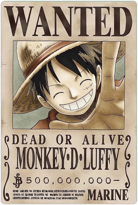 Jieji One Piece Luffy Metal Tin Signs One Piece India Ubuy