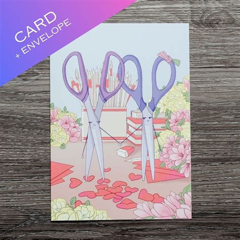 Funny Lesbian Card Cute Lgbtq T Lesbian Scissor Joke Lesbian