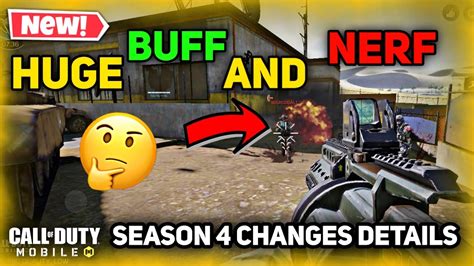 Season 4 NERF BUFF Weapon Changes With Full Details Call Of Duty