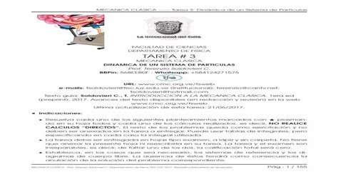 TAREA 3 cmc org ve PDF fileMECANICA CLASICA Tarea 3 Dinámica