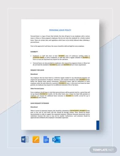 16+ Leave Policy Templates - Free PDF, Word Format Download | Free ...