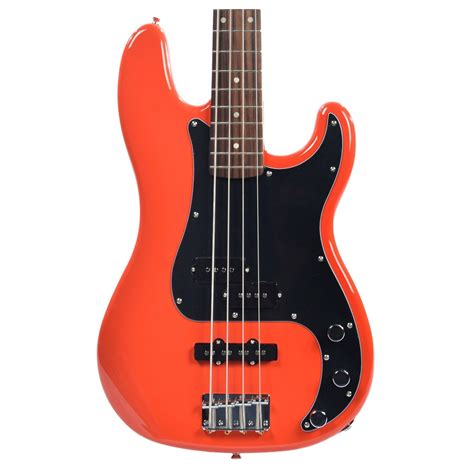 Squier By Fender Affinity Precision PJ Bass Guitar Race Red At