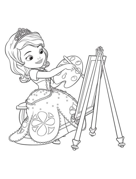 Coloriage Princesse Sofia Heureuse T L Charger Et Imprimer Gratuit