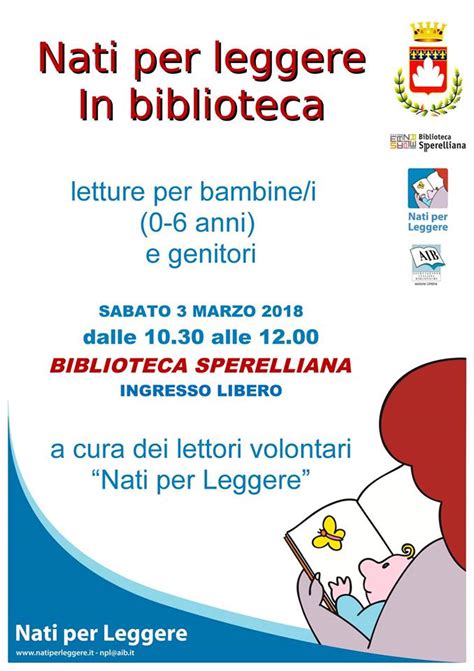 Biblioteca Sperelliana Progetto Nati Per Leggere Sabato 3 Marzo 2018 Comune Di Gubbio