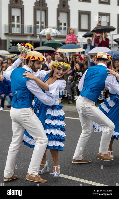 Funchal Madeira Portugal April 22 2018 A Group Of People In