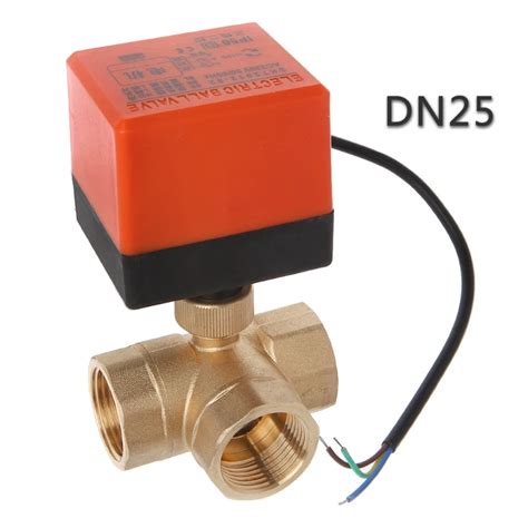 Dn152025 3 Way Motorized Ball Valve Electric Three Line Two Way Control Ac 220v Lsd Tool In