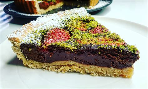 Strawberry And Dark Chocolate Custard Tart Pietru Furnar