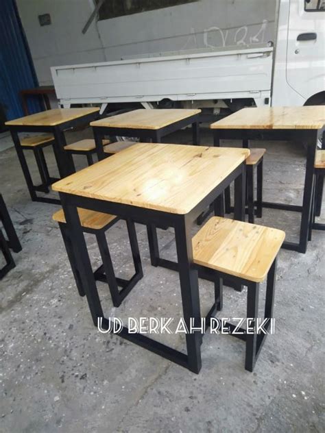 Set Meja Makan Cafe Resto Kayu Jati Belanda Lazada Indonesia