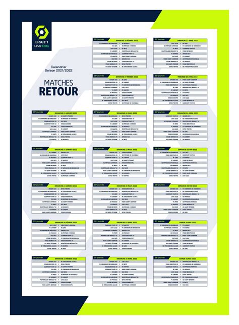 La calendrier complet de la Ligue 1 dévoilé ! – Alsa'Sports