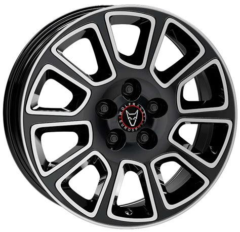 Wolfrace Eurosport Transporter Gloss Black Polished Alloy Wheels