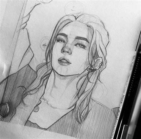 Pin by Hanne on Stray Kids | Easy drawings sketches, Girl drawing ...
