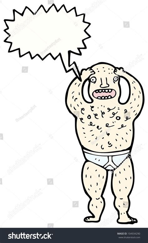 Cartoon Naked Man Panicking Stock Illustration Shutterstock