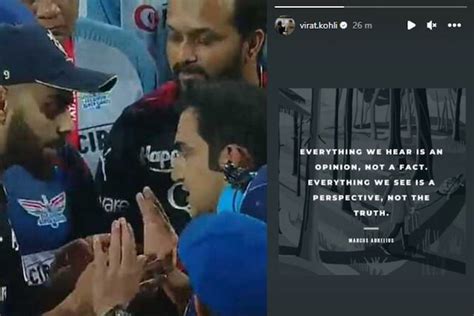 Everything We Hear Is An Opinion Not A Virat Kohlis Cryptic Post After Spat With Gautam