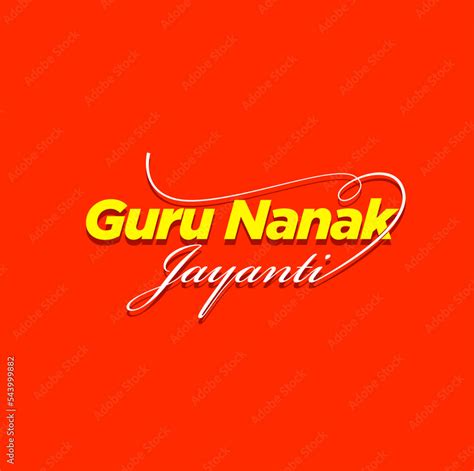 Guru Nanak Jayanti Typography Greetings Guru Nanak Jayanti Typography