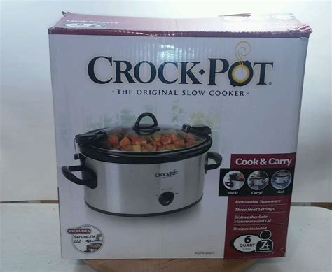 Crock Pot 6 Quart Cook And Carry Manual Slow Cooker Silver Sccpvl600 S Crockpot Slow Cooker