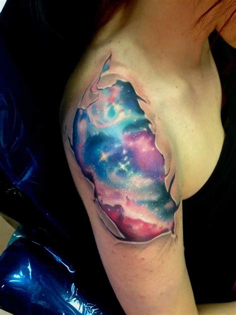 Tattoos And Artwork Susannah Griggs Ripped Skin Tattoo Galaxy