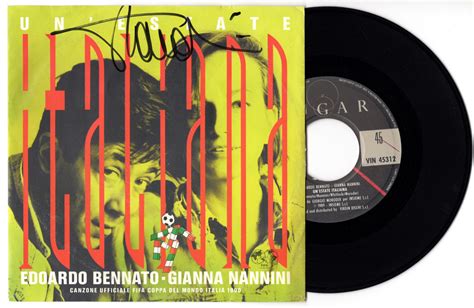 Gianna Nannini Signed Single Giri Edoardo Bennato