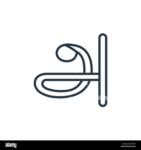 Tamil Language Outline Vector Icon Thin Line Black Tamil Language Icon