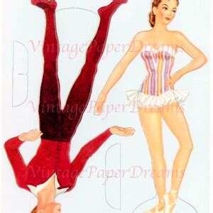 Vintage Paper Doll Printable Pdf Ballet Ballerina Paper Doll S S