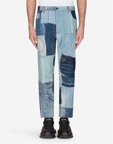 DOLCE GABBANA LOOSE FIT PATCHWORK JEANS Dolcegabbana Cloth