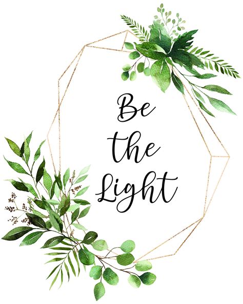 BE THE LIGHT Wall Art Printable Bedroom Decor Printable - Etsy