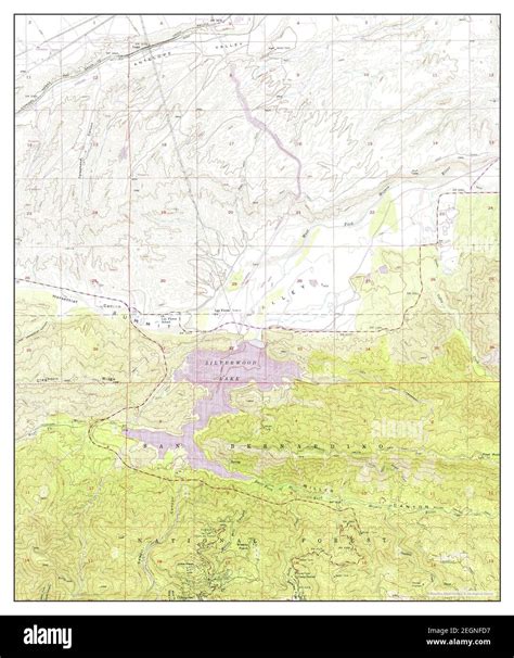 Silverwood Lake California Map 1956 124000 United States Of