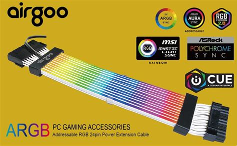 Airgoo Addressable Rgb Power Extension Cable V Flexible Diffused Rgb