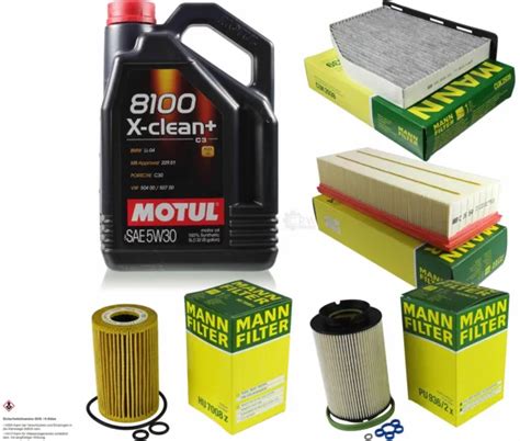 Mann Filter Inspection Set L Motul W X Clean Pour De Vw