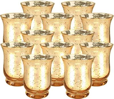 Pmland Speckled Mercury Glass Votive Candle Tealight Holders Bulk