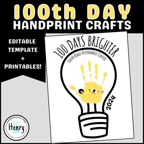 100 Days Of School Activities And Ideas Diy Handprint Art Crafts For