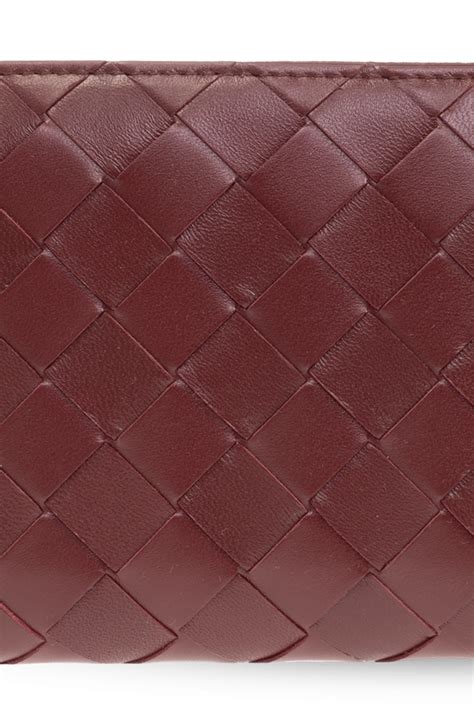 Burgundy Intrecciato Wallet Bottega Veneta Vitkac Gb