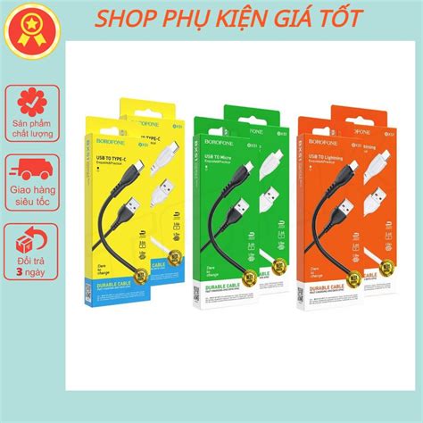 Cáp Sạc Nhanh Borofone BX51/Micro/Type-C Lỗi 1 Đổi 1 | Shopee Việt Nam