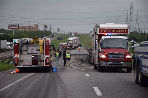 Westbound Lanes Of I 10 Open After Fiery Big Rig Wreck Shuts Down