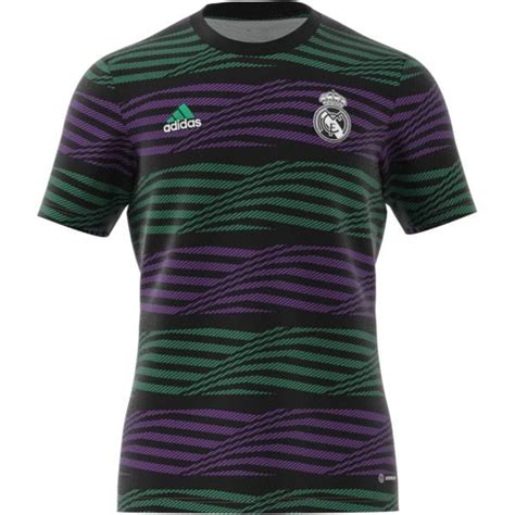 Real Madrid T Shirt D Entra Nement Avant Match Noir Violet Vert