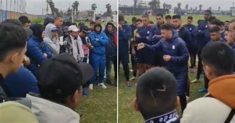 Hinchas De Alianza Lima Acudieron Al Entrenamiento Para Apretar A Los Jugadores Previo Al