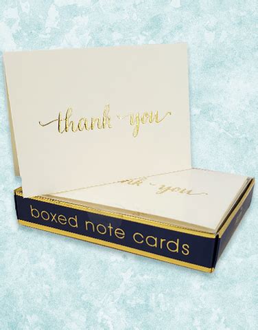 Blueink Studios — Golden Thank You Embossed Note Cards