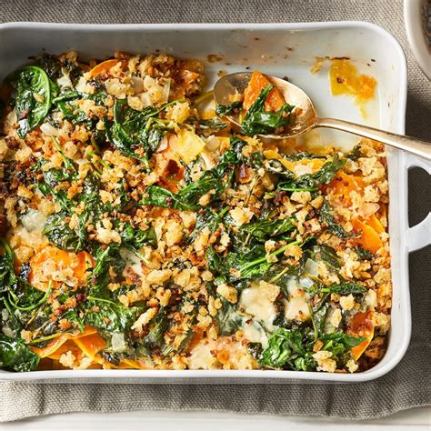 Kale Butternut Squash Gratin Recipe Eatingwell