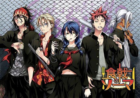 Anime Shokugeki No Soma Sōma Yukihira Megumi Tadokoro Takumi Aldini