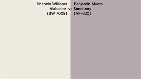 Sherwin Williams Alabaster Sw 7008 Vs Benjamin Moore Sanctuary Af