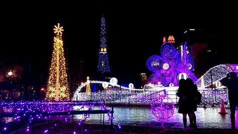 【4k】walk In Sapporo White Illumination 2020 第40回 さっぽろホワイトイルミネーションの散歩 札幌