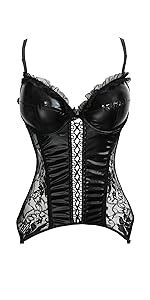 Bslingerie Femme Simili Cuir Bustiers Corsets Amazon Fr Mode