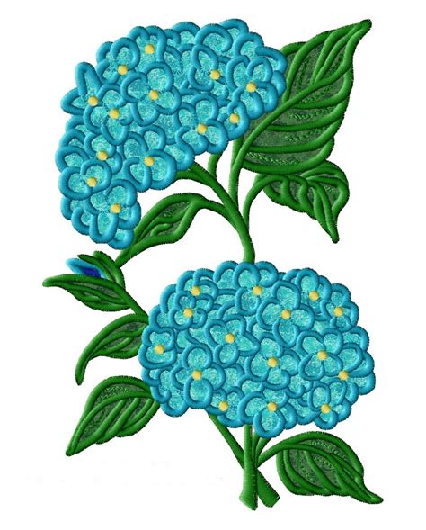 Hydrangea Embroidery Designs Hand Embroidery