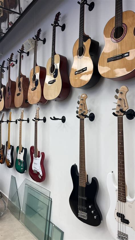 Music Shop Store Bass Guitar Electric Guitar Acoustic Musical Aesthetic