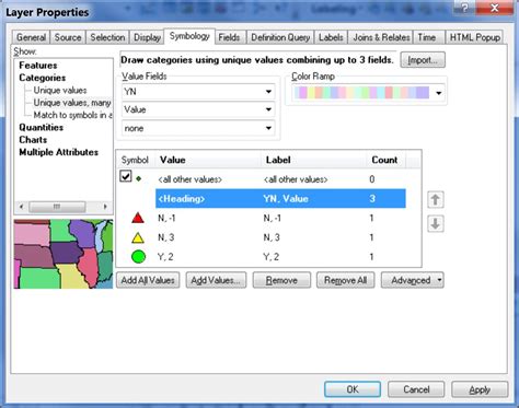 Arcgis 10 0 How Do You Symbolize A Feature Class Layer In ArcMap 10