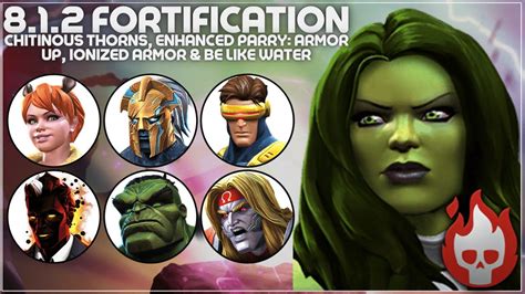 Mcoc Act 812 Fortification Chitinous Thorns Ionized Armor And Be