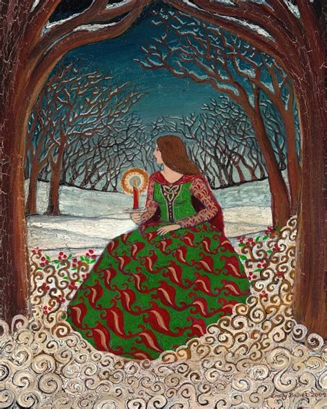 Solstice Queen X Fine Art Print Pagan Mythology Bohemian Yule